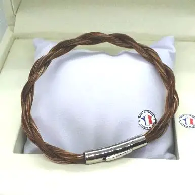 Bracelet en crin de cheval "Torsade"